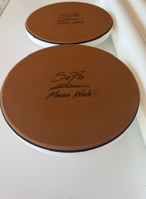 Set of Two Tiki Table Stools