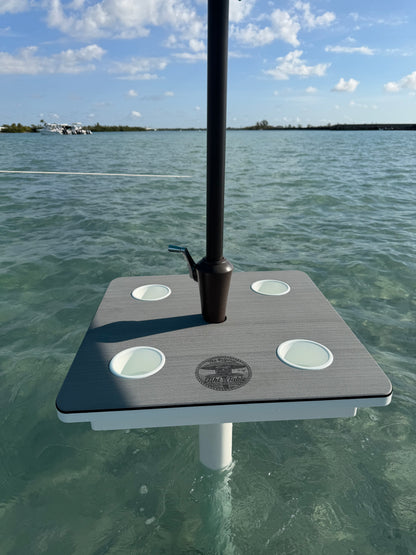 Skipper Tiki Table lifestyle photo — coastal outdoor entertaining
