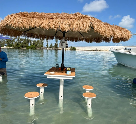 "The Admiral Tiki Table – marine-grade 24x36 sandbar table by SoFlo Marine Works"
