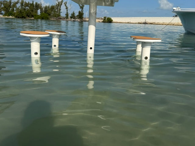 Set of four marine-grade tiki bar stools for outdoor sandbar entertaining – SoFlo Marine Works"