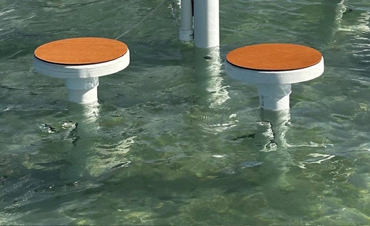 Set of Two Tiki Table Stools